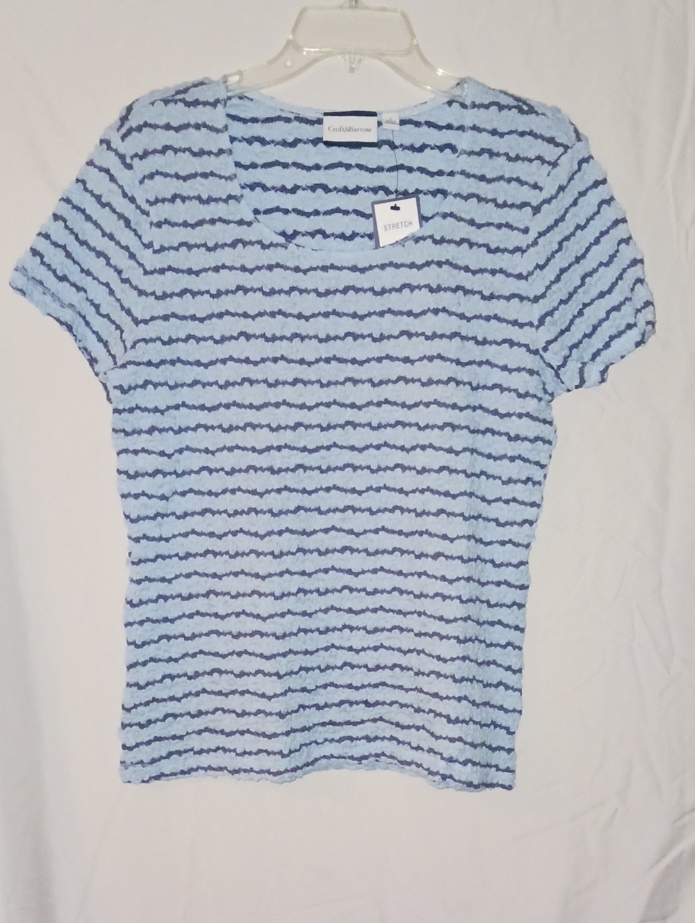 Croft&Barrow Women's Stripe Blue Top